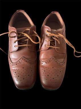 Deer Stags Boys Brown Brogue Dress Shoes
